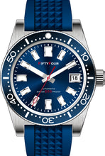 Carica l'immagine nel visualizzatore di Gallery, SLA107 Homage 6217 Reissue NH35A Blue Dial Waffle Strap