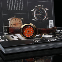 Carica l'immagine nel visualizzatore di Gallery, Bronze Watch 6105 Turtle Homage 44mm NH35A 30ATM Orange Dial