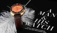 Carica l'immagine nel visualizzatore di Gallery, Bronze Watch 6105 Turtle Homage 44mm NH35A 30ATM Orange Dial