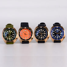 Carica l'immagine nel visualizzatore di Gallery, Bronze Turtle 6105 Homage Green Dial NH35A 300M Water Resistant