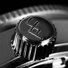 Load image into Gallery viewer, 62Mas Homage NH35A Waffle Strap Vintage Watch Black Dial