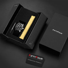 Load image into Gallery viewer, 62Mas Homage NH35A Waffle Strap Vintage Watch Black Dial