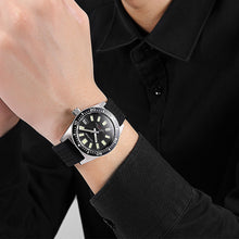 Load image into Gallery viewer, 62Mas Homage NH35A Waffle Strap Vintage Watch Black Dial