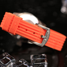 Carica l'immagine nel visualizzatore di Gallery, Orange 62Mas Homage NH35A  Waffle Strap Vintage Watch