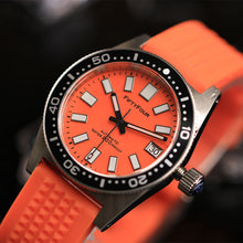 Carica l'immagine nel visualizzatore di Gallery, Orange 62Mas Homage NH35A  Waffle Strap Vintage Watch