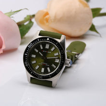 Carica l'immagine nel visualizzatore di Gallery, 6217 8000 Reissue NH35A Green Dial Waffle Strap SLA017 Homage