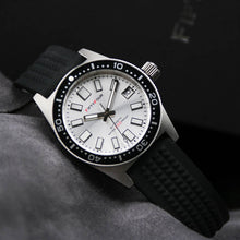 Load image into Gallery viewer, Silver Dial 62Mas Homage NH35A  Waffle Strap Vintage Watch