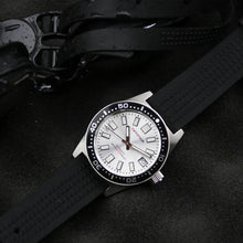 Load image into Gallery viewer, Silver Dial 62Mas Homage NH35A  Waffle Strap Vintage Watch