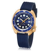 Load image into Gallery viewer, Bronze Watch 6105 Turtle Blue dial NH35A  30ATM Water resistant