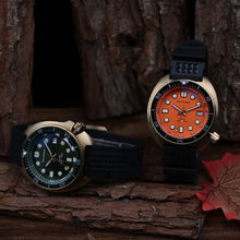 Carica l'immagine nel visualizzatore di Gallery, Bronze Turtle 6105 Homage Green Dial NH35A 300M Water Resistant