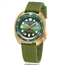 Carica l'immagine nel visualizzatore di Gallery, Bronze Turtle 6105 Homage Green Dial NH35A 300M Water Resistant