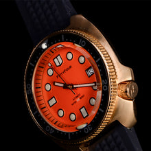 Carica l'immagine nel visualizzatore di Gallery, Bronze Watch 6105 Turtle Homage 44mm NH35A 30ATM Orange Dial