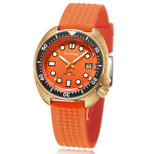 Carica l'immagine nel visualizzatore di Gallery, Bronze Watch 6105 Turtle Homage 44mm NH35A 30ATM Orange Dial