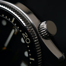 Carica l'immagine nel visualizzatore di Gallery, SLA025 Homage Titanium Grade 5 Solid endpiece 19mm waffle strap Gold dial