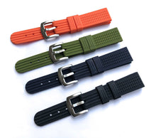 Load image into Gallery viewer, 20mm Black Rubber Strap for 6217 6015 / R02X011J0 with metal buckle
