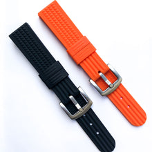 Load image into Gallery viewer, 20mm Black Rubber Strap for 6217 6015 / R02X011J0 with metal buckle
