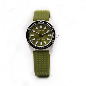 6217 8000 Reissue NH35A Green Dial Waffle Strap SLA017 Homage