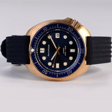 Carica l&#39;immagine nel visualizzatore di Gallery, Bronze Watch 6105 Turtle Blue dial NH35A  30ATM Water resistant
