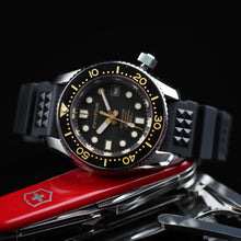 Load image into Gallery viewer, MM300 Homage Gold dial ST2130 Movt Waffle Strap
