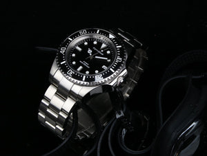1000meter Water Resisstant Diver Watch Black Dial Rolex Homage 116600