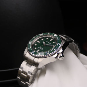 Deepsea Green 100ATM Water Resisstant Diver Watch Green Dial NH35A Movt