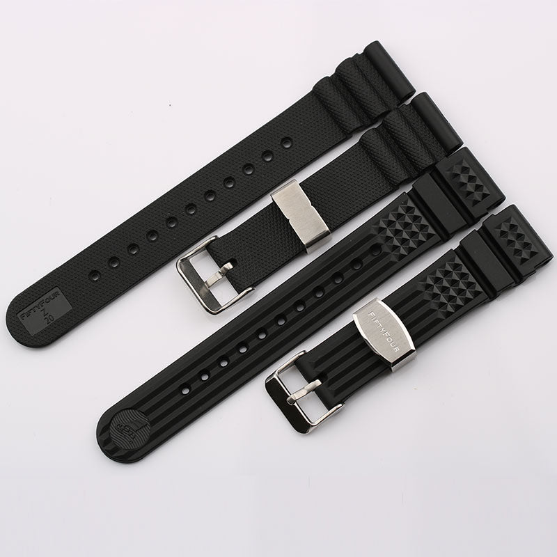 20mm Black Rubber Strap for MM300 SBDX017 / R02X011J0 with metal buckle