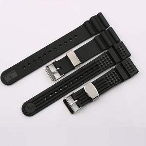 20mm Black Rubber Strap for MM300 SBDX017 / R02X011J0 with metal buckle