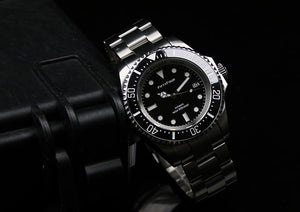 1000meter Water Resisstant Diver Watch Black Dial Rolex Homage 116600