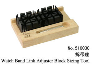 Watch band link adjuster black sizing tool